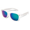 Malibu Mirror Lens Sunglasses White Green